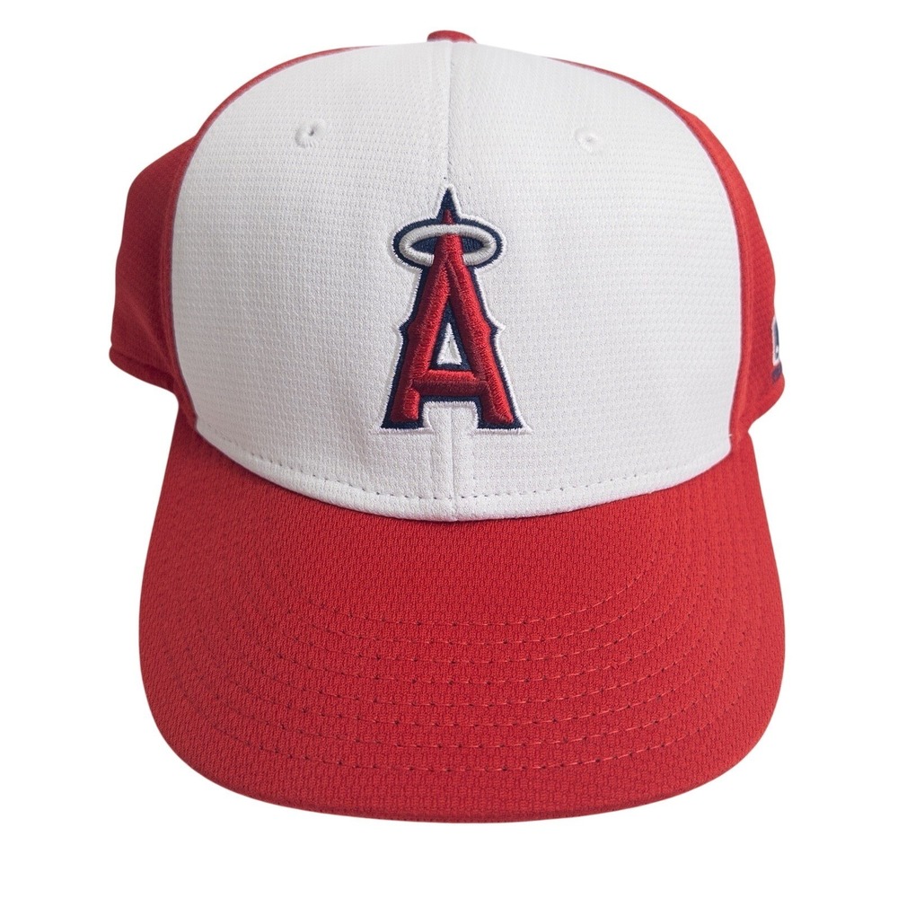 OC Sports MLB Hat Los Angeles Angels Cap Red White Adjustable Adult